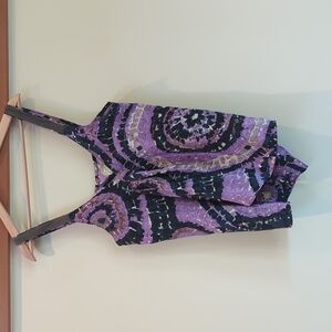 Nordstrom Tea & Honey Tie-dye Silky Top